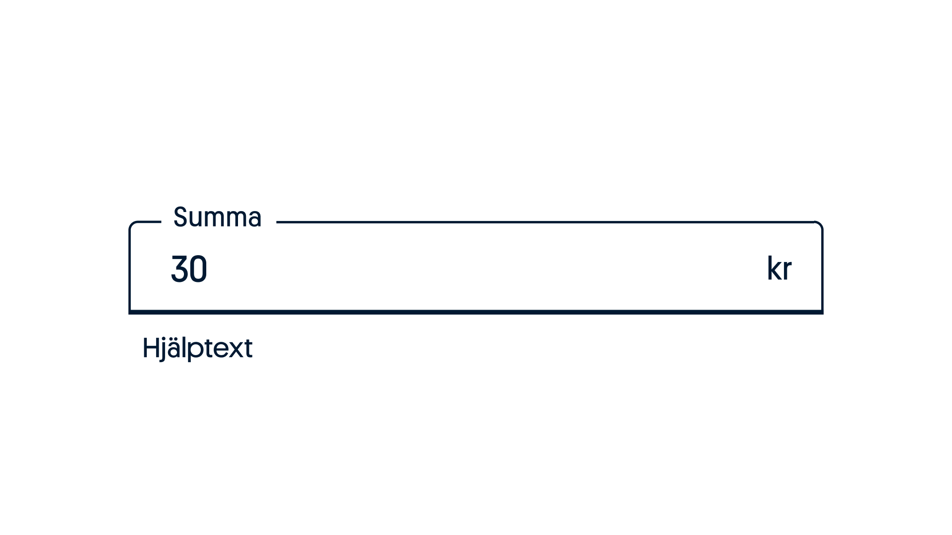 Help text for input
