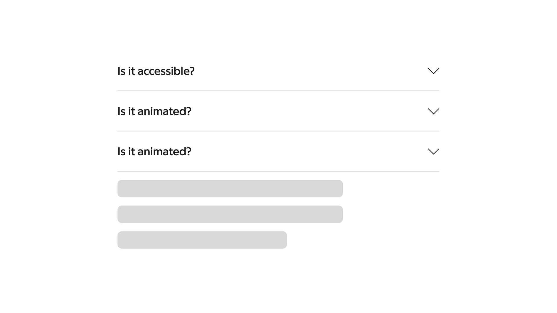 accordion: Content — Use Accordion to reveal optional or extra information or controls.