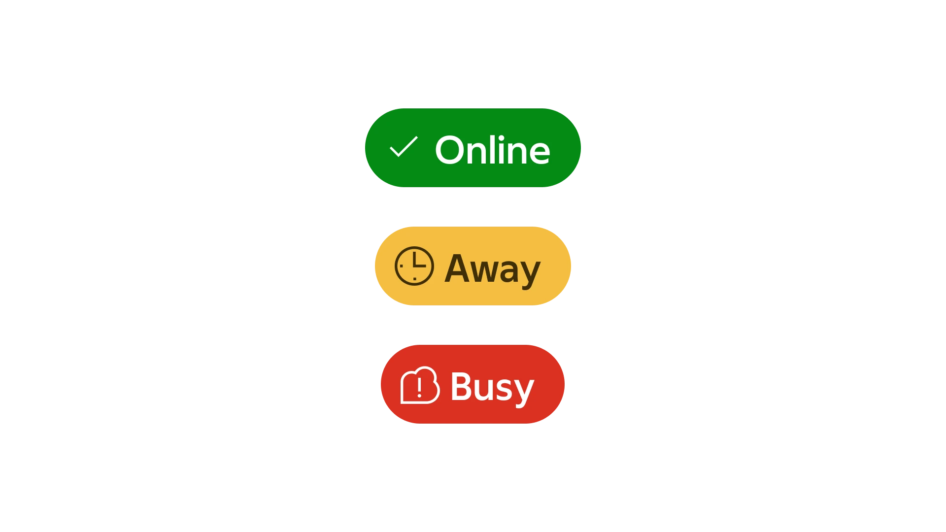 Badge status labels