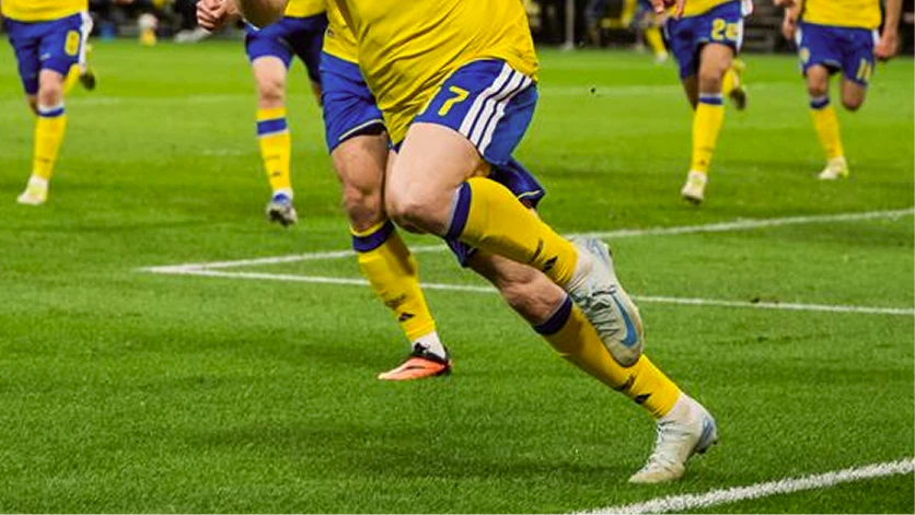 Exempel på inköpt sportbild med dynamiskt idrottsögonblick