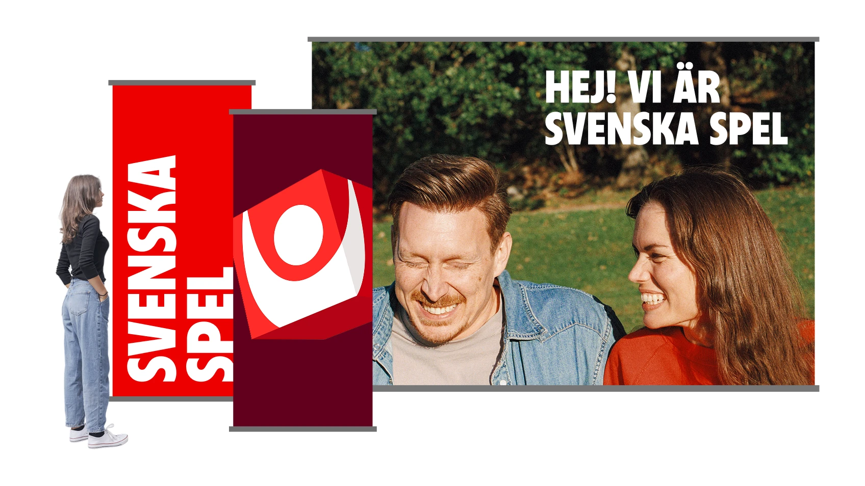 Kombination av pop-up-vägg och rollups