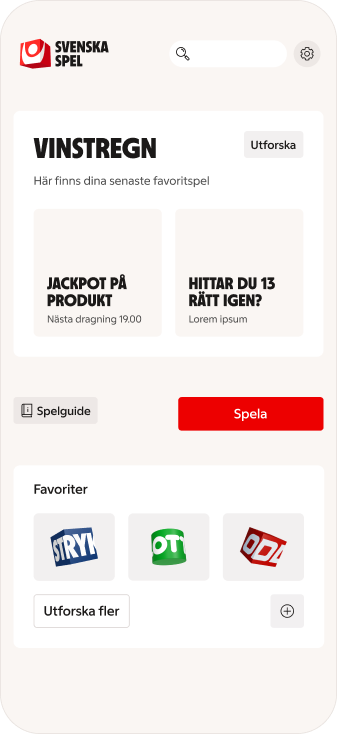 Light theme showing interface with content and components placed on top of surface layers