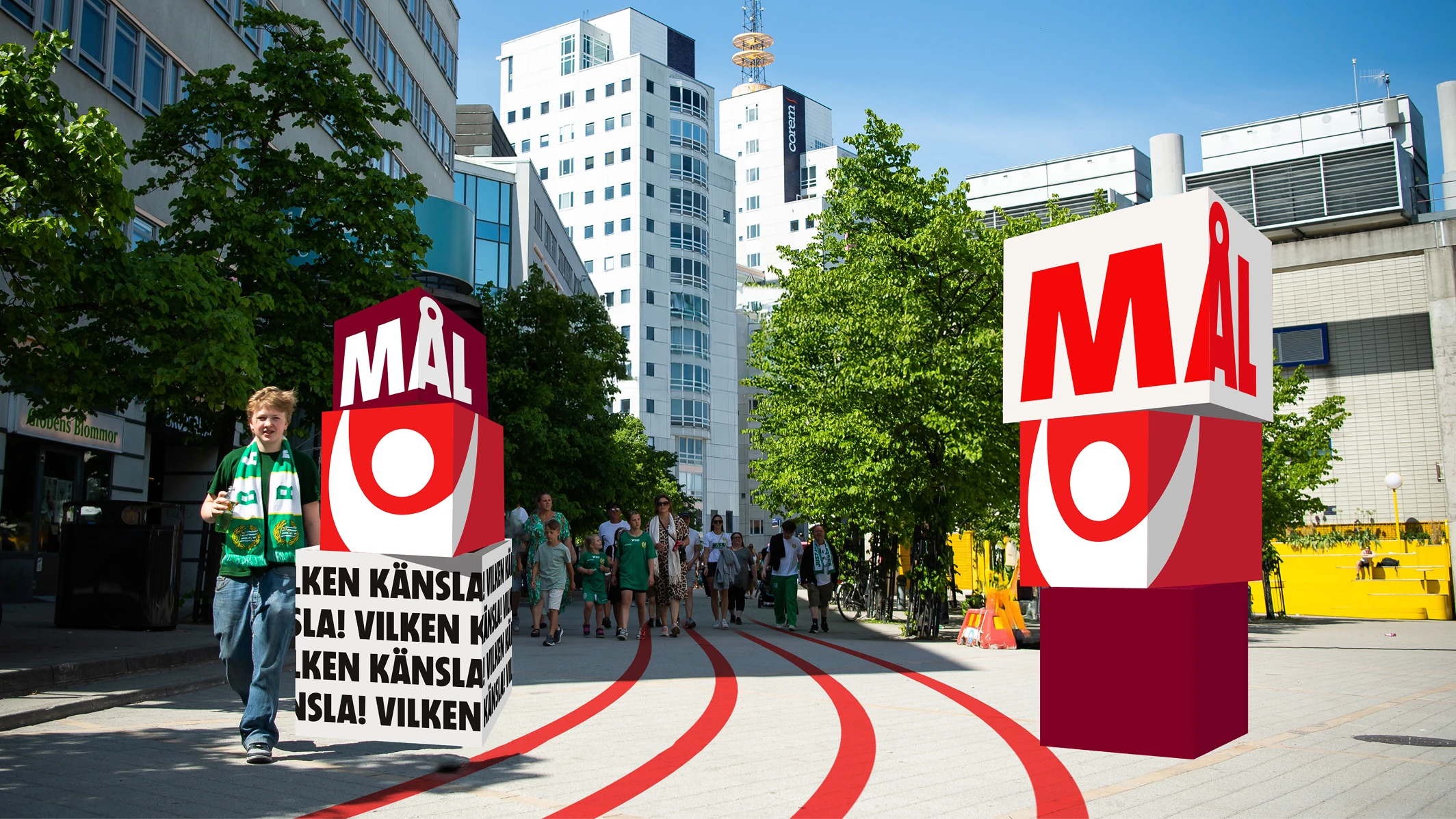 Fysiska Svenska Spel-kuber visade från en annan vinkel