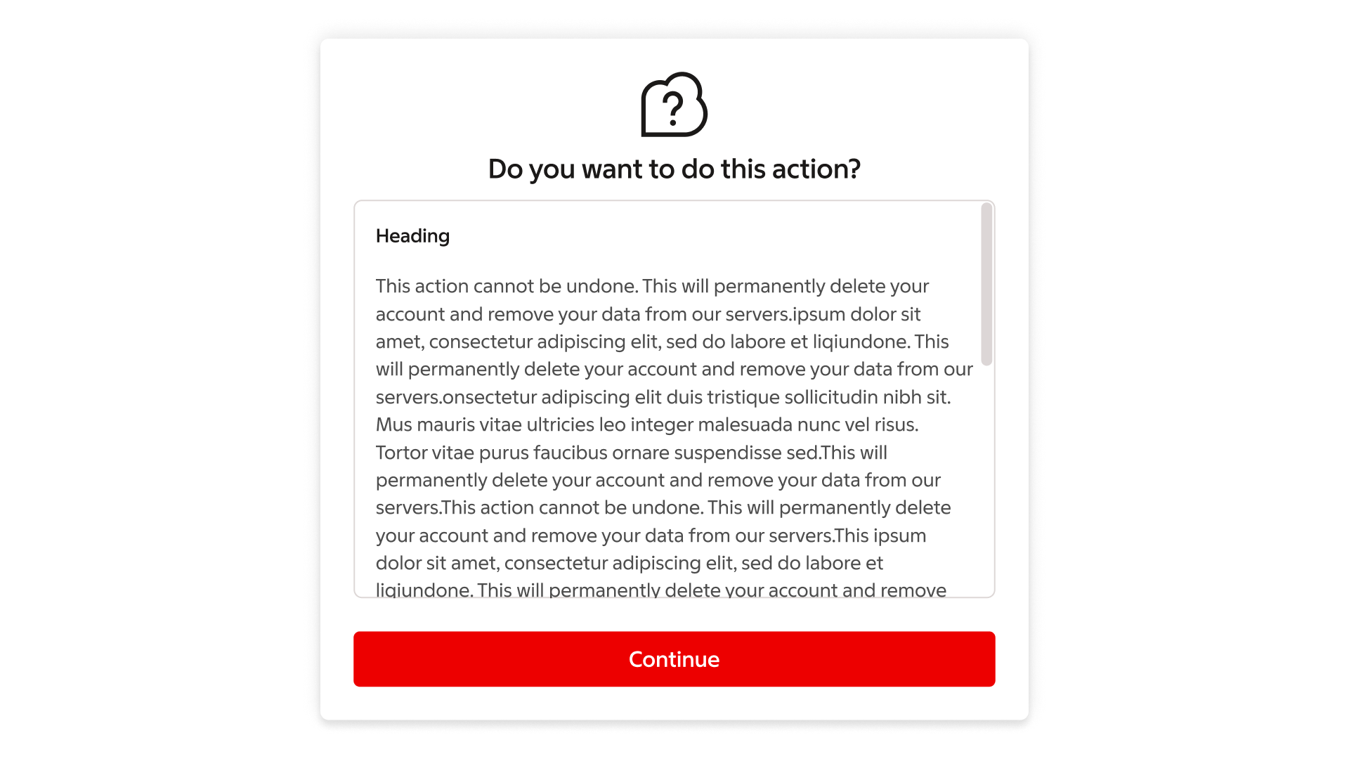 dialog: Scrollable content