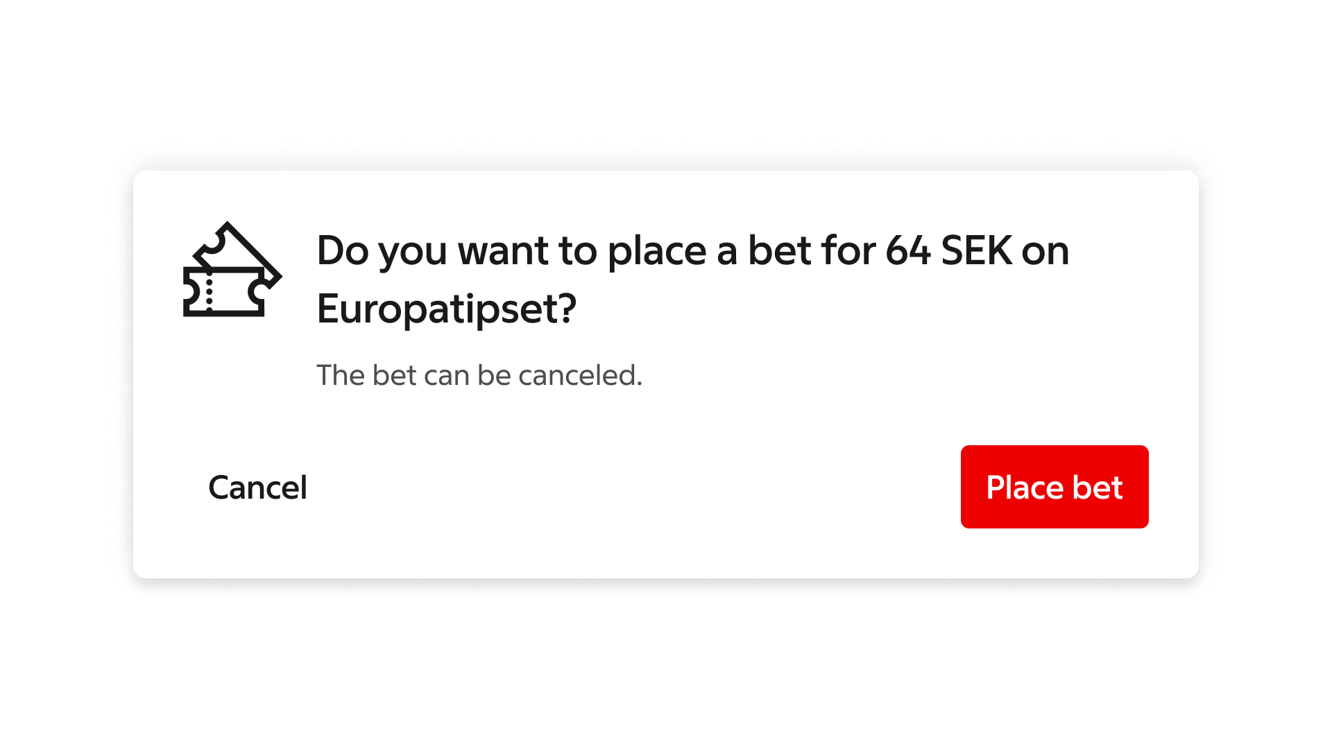 dialog: Button placement — Place dismissive actions to the left of confirming actions.