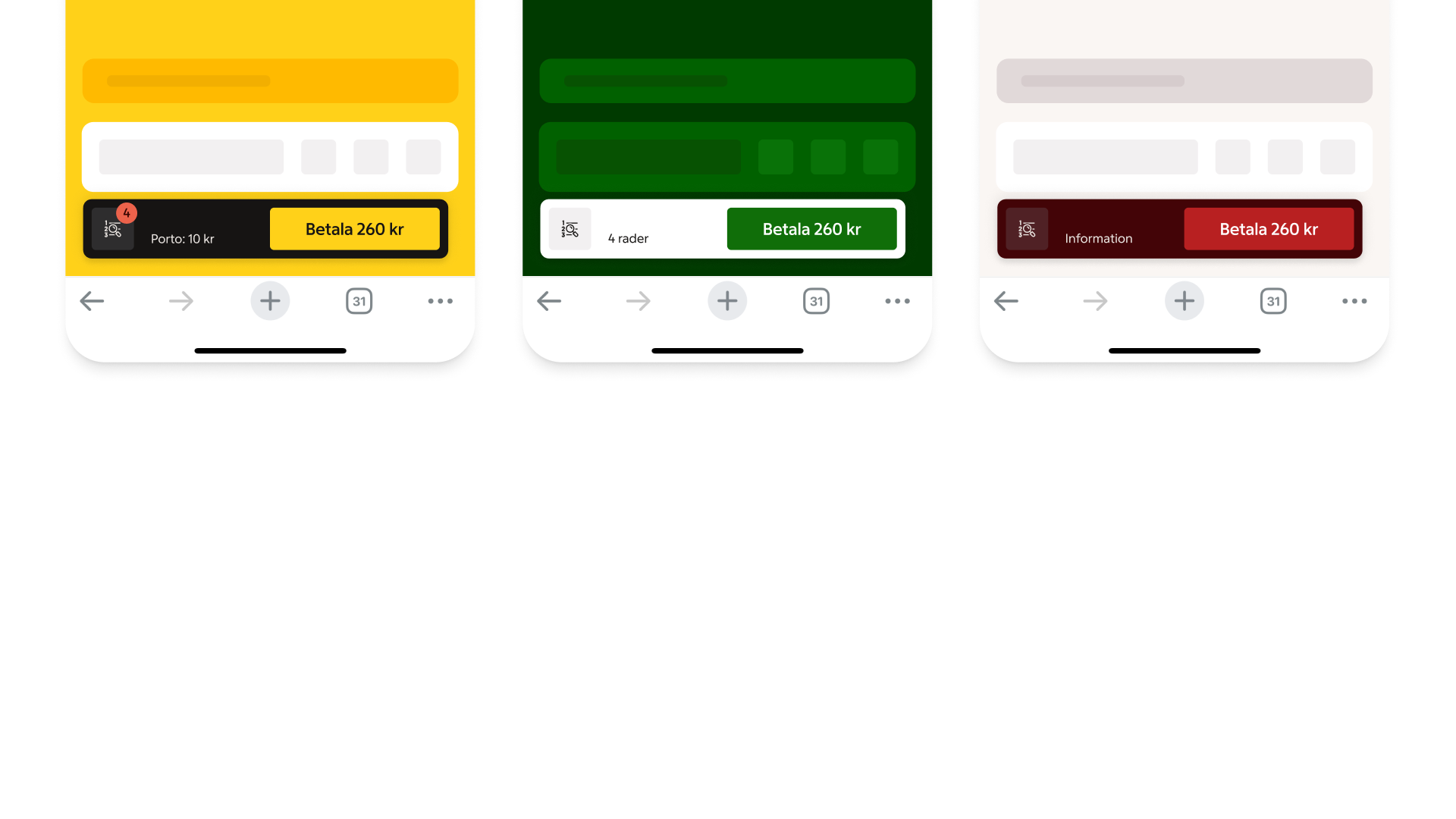 floating action bar: FAB contrast behaviour