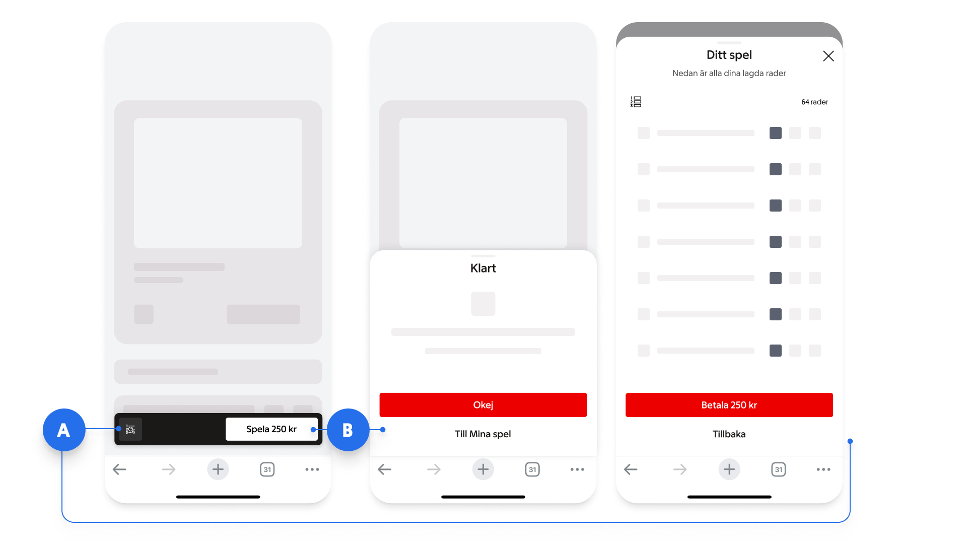 floating action bar: Example of a sports game product.