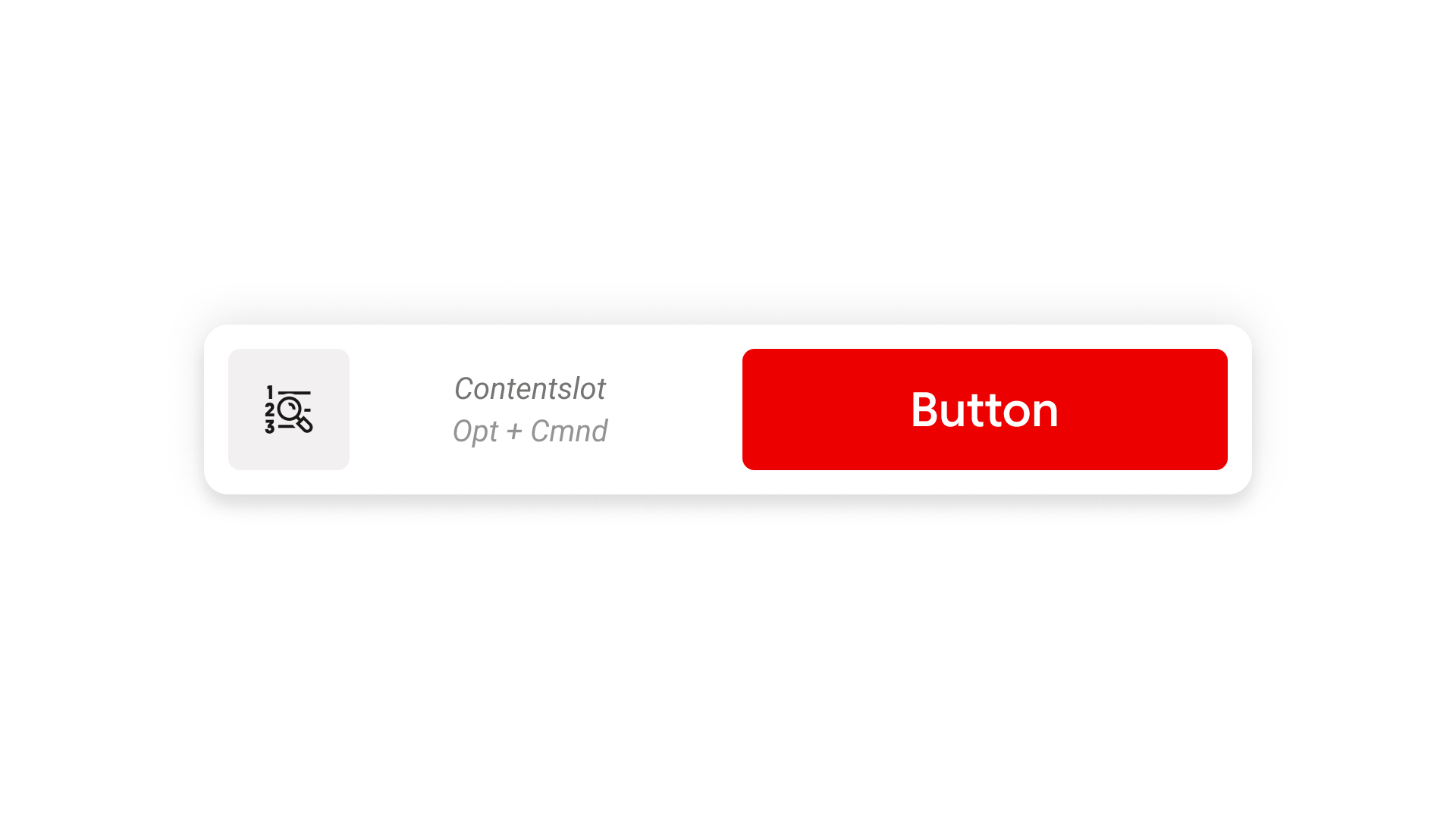 floating action bar: floating-action-bar — With supportive action, content slot and primary action