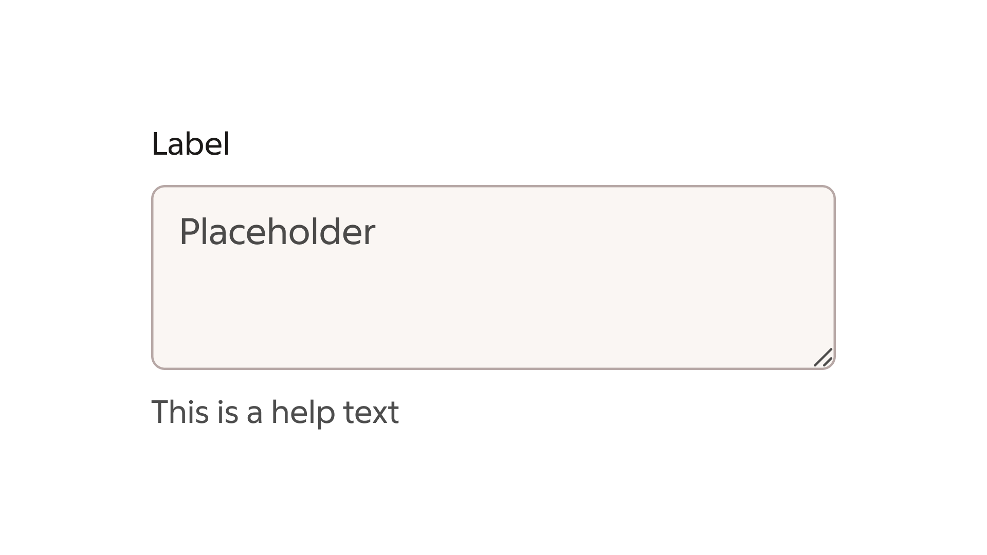 input: Regular input and text area — Text area
