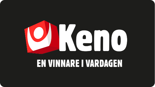 Kenos logotyp i färg med payoffen En vinnare i vardagen mot mörk bakgrund