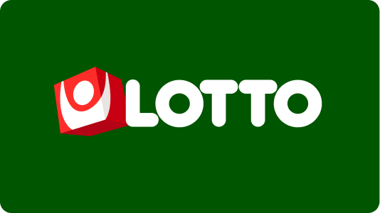 Lottos logotyp i vitt mot grön bakgrund
