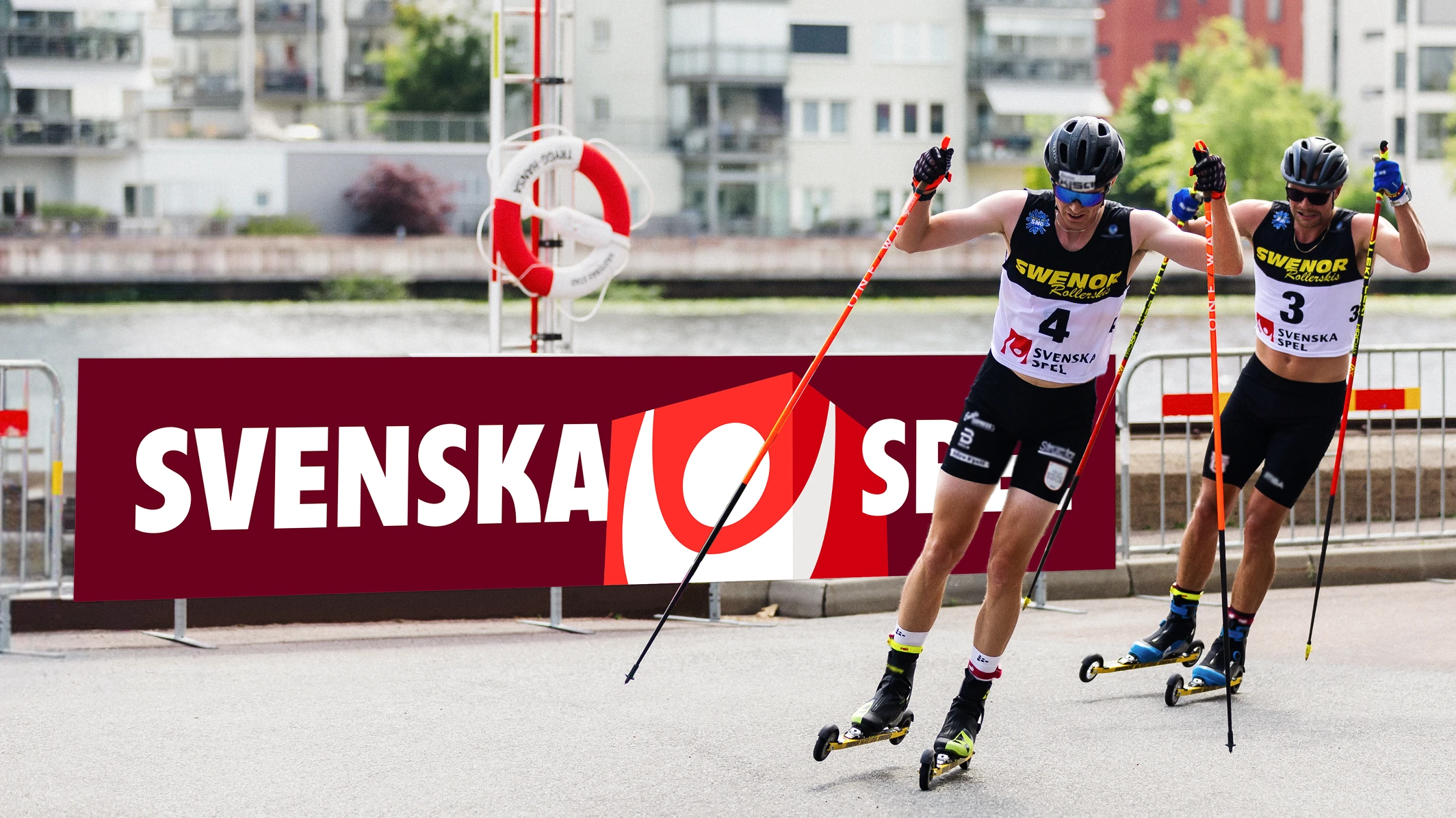 Sponsringsskyltar med budskap arrangerade i en kombination