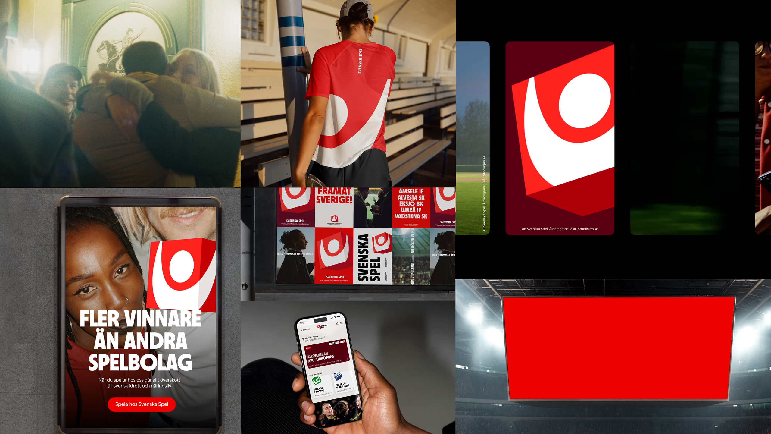 Färgglad rörelsegrafik i Svenska Spels formspråk