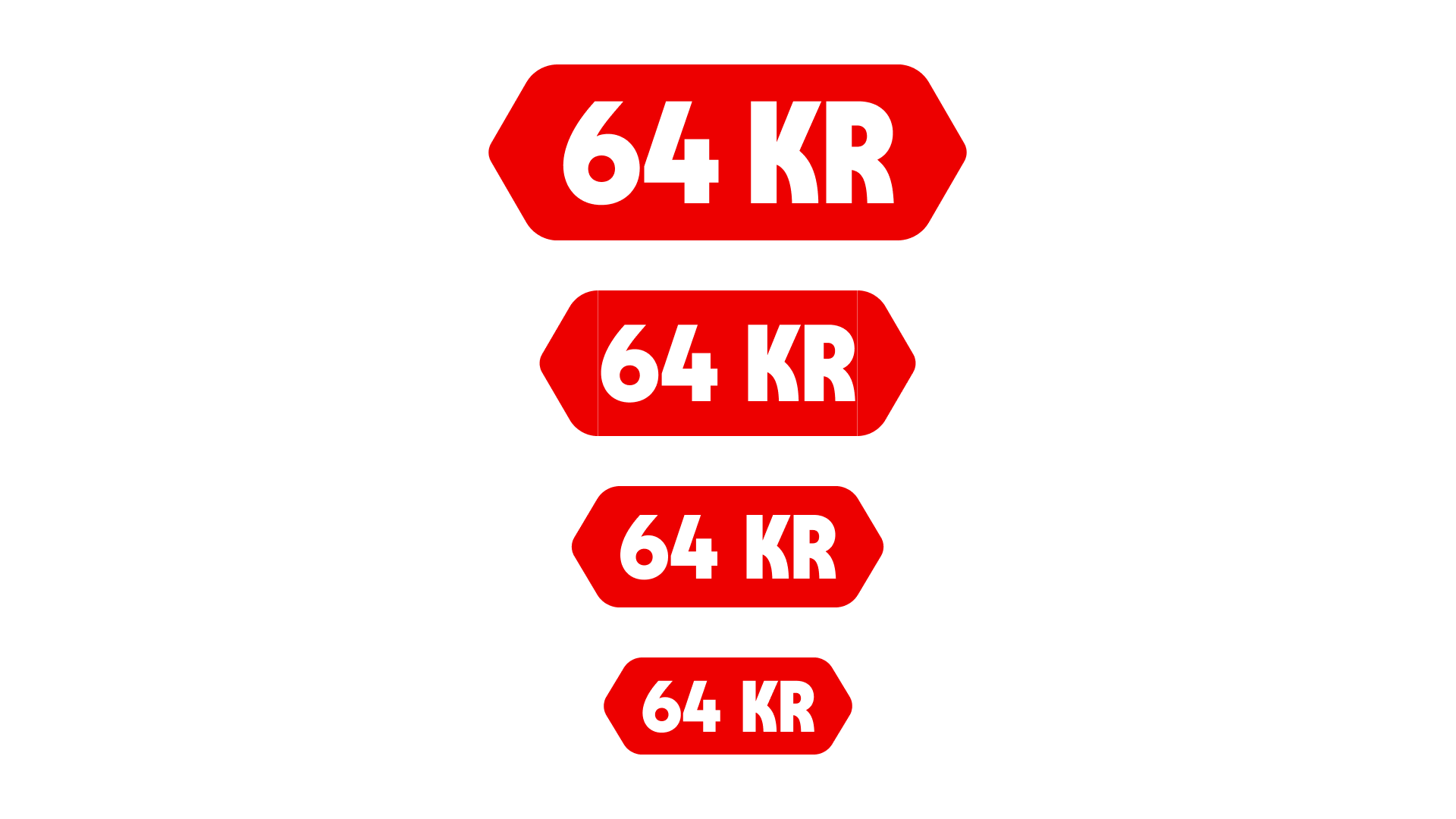 price label: Size