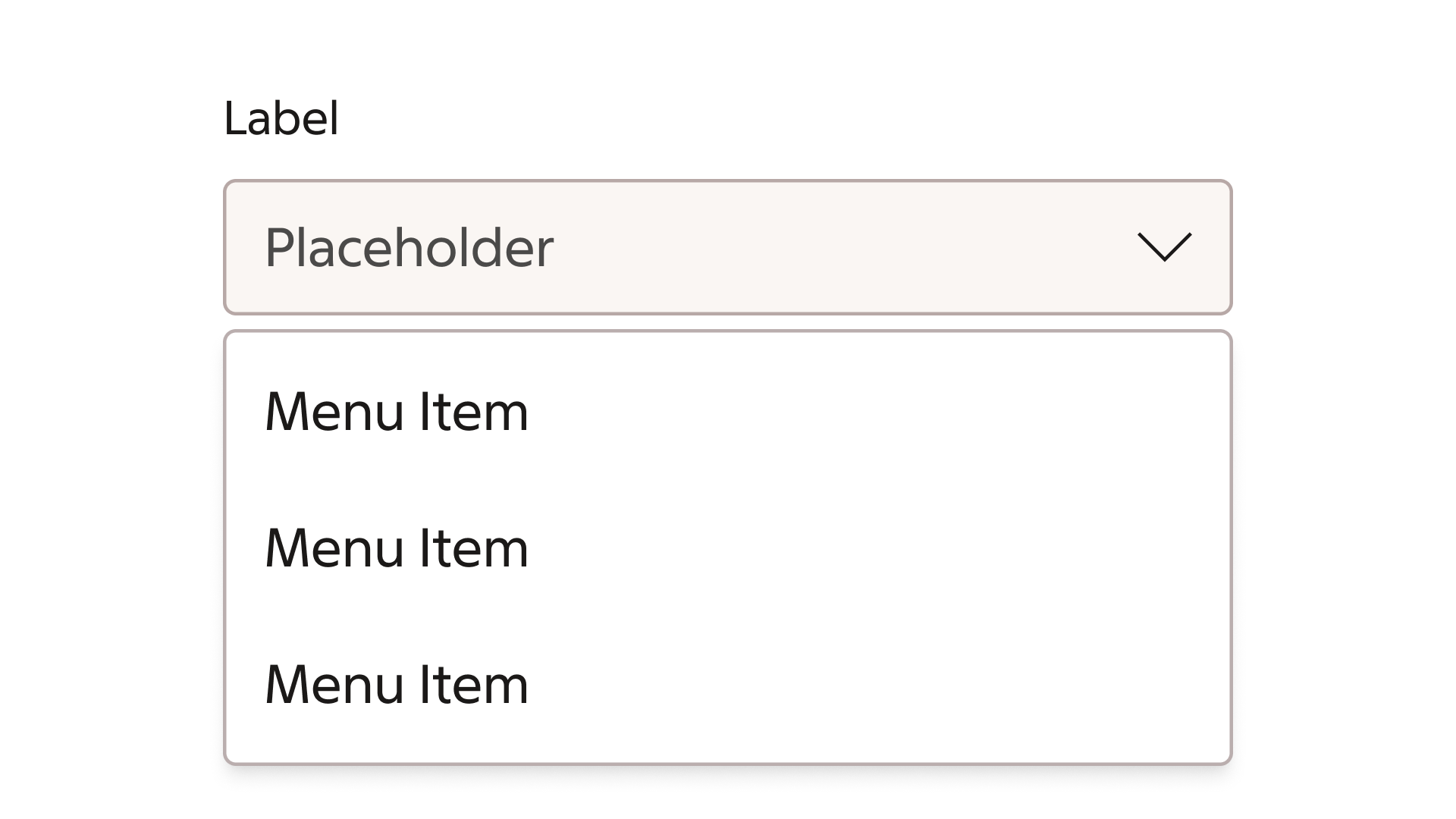 select: select — Custom menu