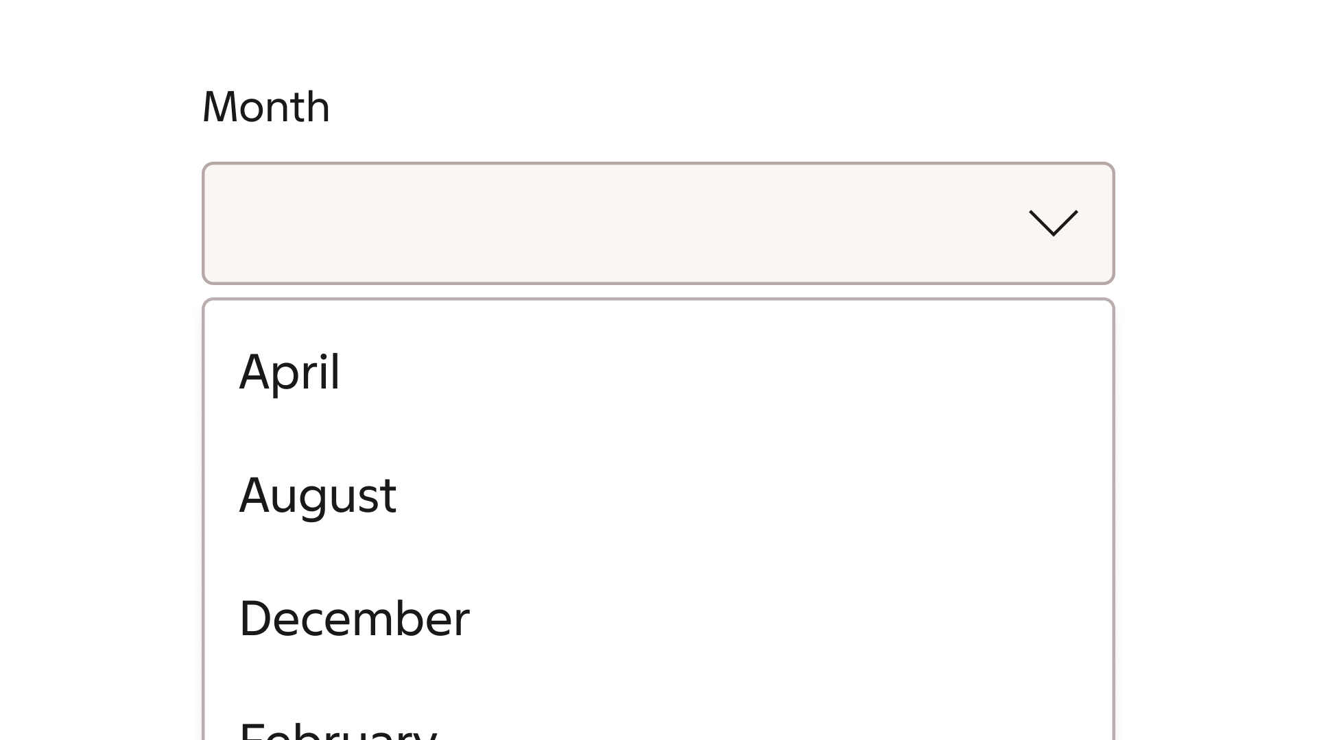 select: List options in a natural order — Don’t order your list in a manner that unpredictable or confusing, such as ordering a list of the months of the year alphabetically.