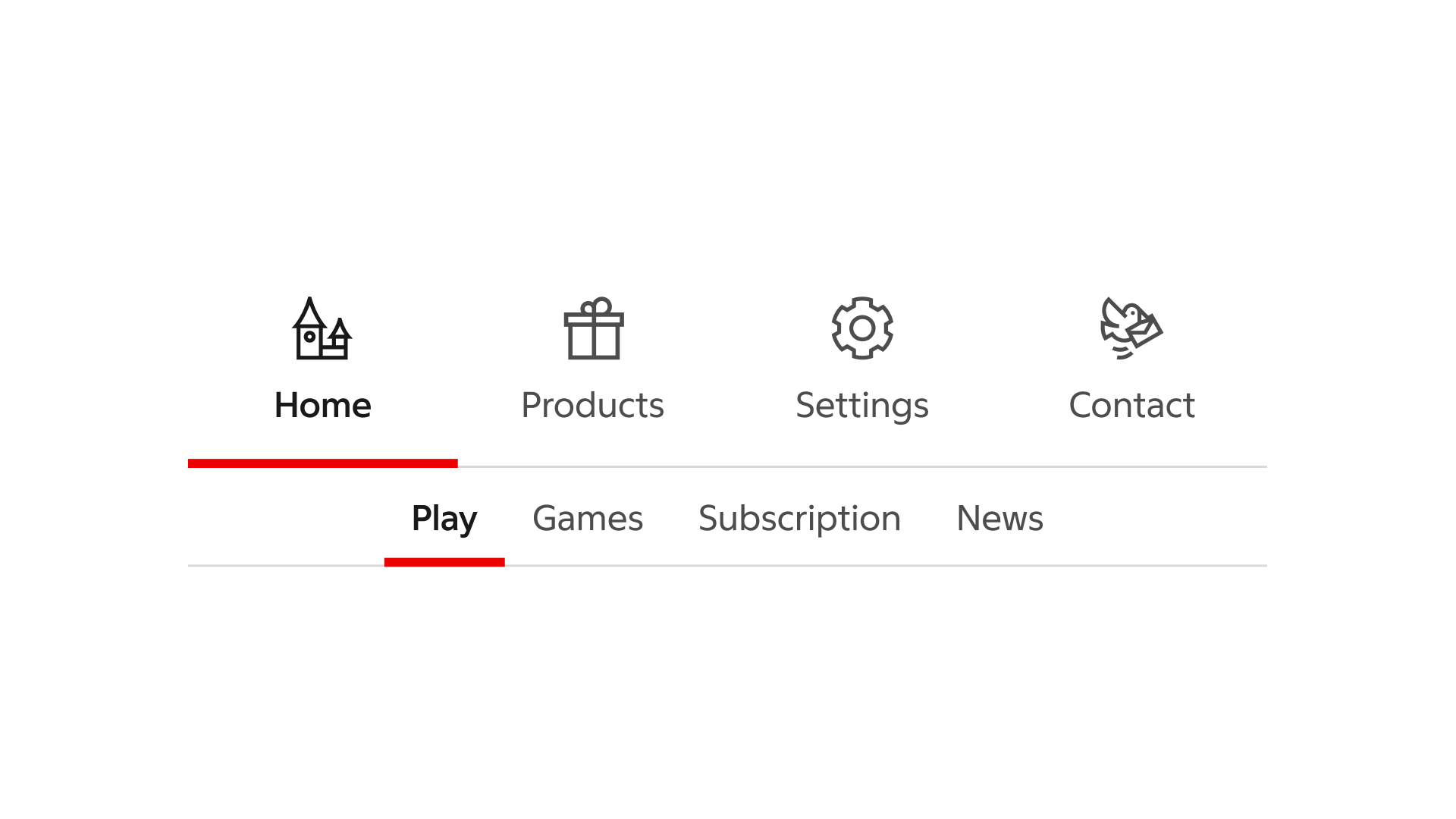 tabs menu: tabs-menu — Use different styles for your items menu to enhance clear navigation and make it easier for users to find what they need.