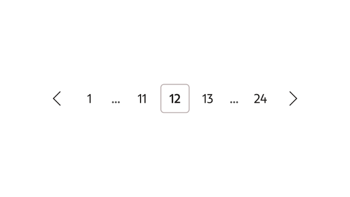 Pagination with truncated ranges on both sides of the current page